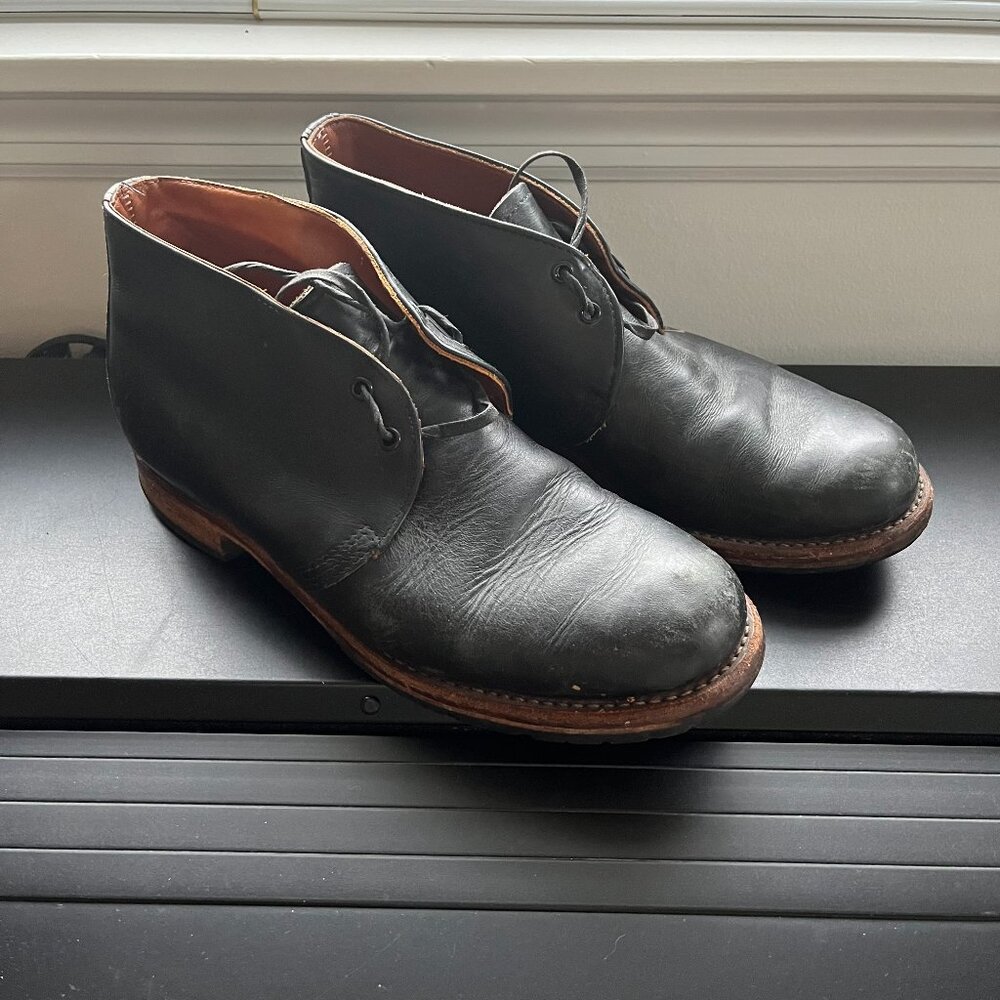 Red Wing USA 9024 Chukka Boots Black Leather Men's 9 Regular Width